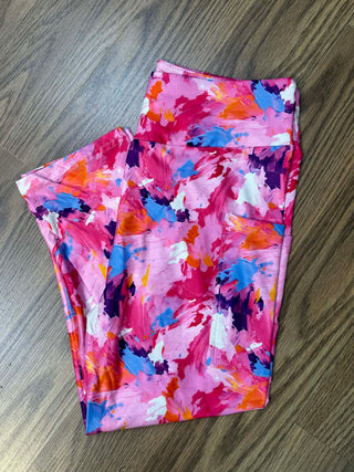 Spring Splash Capri Leggings with Pockets