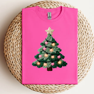 Faux Yarn Christmas Tree Tshirt