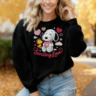 Faux Yarn Snoop Sending Love Sweatshirt