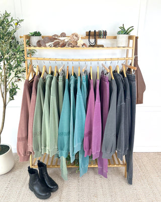 IN STOCK Lace Accent Vintage Wash Pullover - Teal