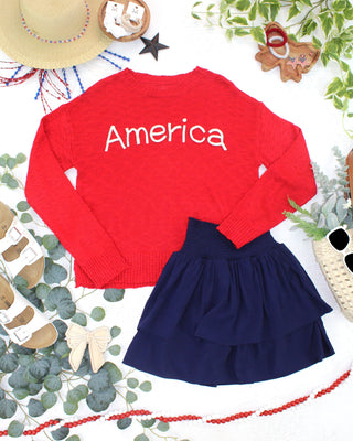 IN STOCK Roxie Ruffle Skort - Navy