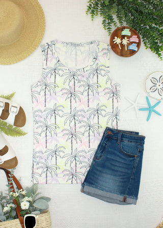 IN STOCK Ava Tank - Neon Palm
