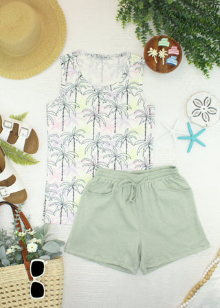 IN STOCK Ava Tank - Neon Palm