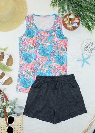 IN STOCK Ava Tank - Tropical Palm
