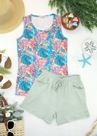 IN STOCK Candice Crinkle Shorts - Light Green
