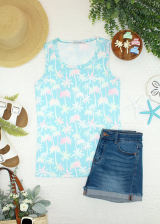 IN STOCK Ava Tank - Aqua Palm