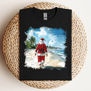 Walking Behind Santa Beach Tshirt