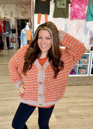 Autumn Glow Chunky Knit Cardigan
