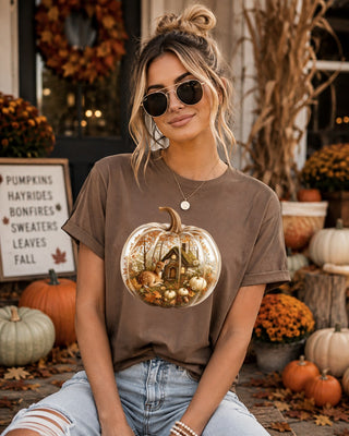Cozy Pumpkin Deer Tshirt