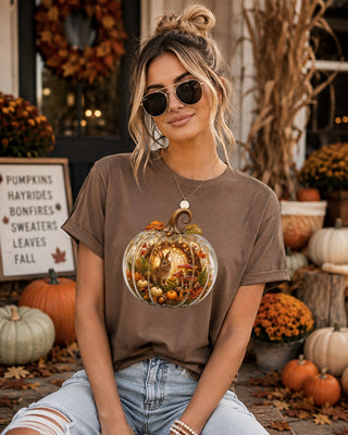 Cozy Pumpkin Bunny Tshirt