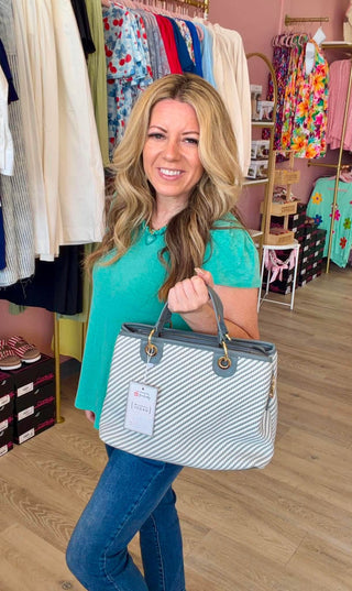 Nancy Striped Tote