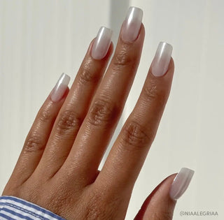 Glamnetic Press On Nails - Bailey White Glaze