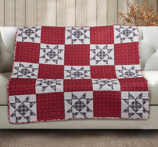 Hillcrest Patchwork Rustic Quilted Throw