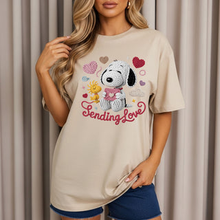 Faux Yarn Snoop Sending Love Tshirt