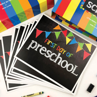 Mom Must-Have School Keepsake Kit | Class Keeper, Photo Prop Deck & School Stickers + BONUS App Membership