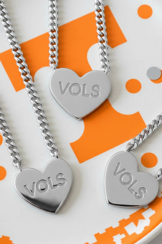 Go VOLS Go Engraved Silver Necklace
