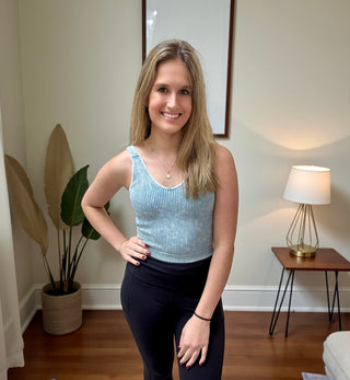 Seamless Bra Padded V-neck Tank Top