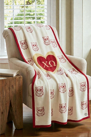 Chi Omega Luxury Blanket