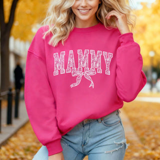 Mammy Lace Bow Crew Sweatshirt