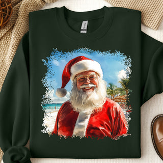Jolly Beach Santa Crew Sweatshirt