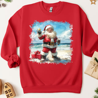 Santa with Star Crew Sweatshirt