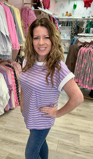 Stripe Ya Later Top