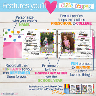 Class Keeper® School Days Memory Book + BONUS App Membership | (2) Styles
