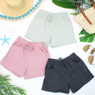 IN STOCK Candice Crinkle Shorts - Charcoal