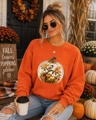 Cozy Pumpkin Bird Sweatshirt