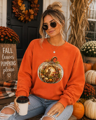 Cozy Pumpkin Bunny Sweatshirt