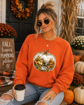 Cozy Pumpkin Duck Sweatshirt