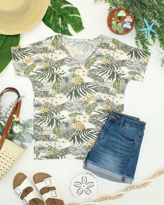 IN STOCK Chloe Cozy Top - Pineapple Leaf FINAL SALE