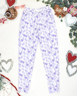 PREBOOK Classic Joggers - Lavender Hearts