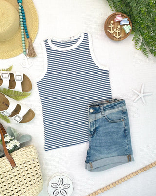 IN STOCK Classic Tank - Blue and White FINAL SALE