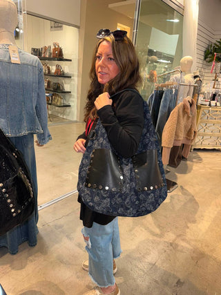 Etched Floral Bag