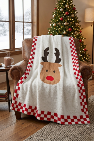 ETA 9/30-10/14 Santa's Sweetheart Reindeer Blanket