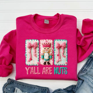 Faux Yarn Y’all are NUTS Crew Sweatshirt