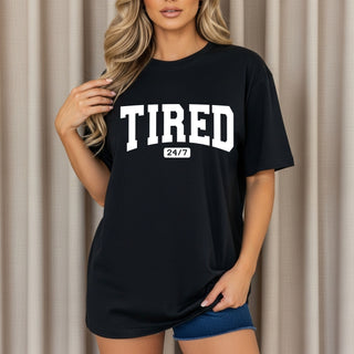 Tired Tshirt on Black Only