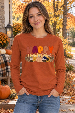 Happy Thanksgiving Long Sleeve Tshirt