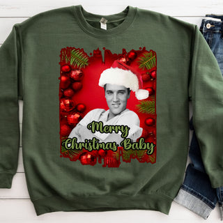 Merry Christmas Baby Crew  Sweatshirt