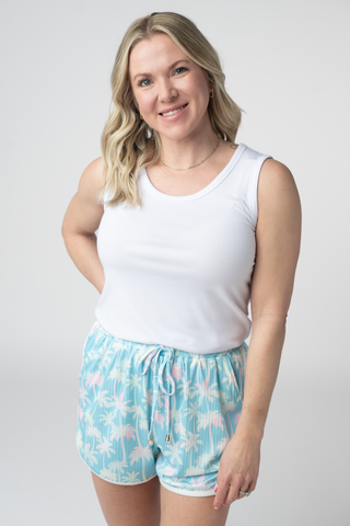 IN STOCK Nova Summer Shorts - Aqua Palm