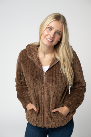 IN STOCK Cozy Sherpa Fullzip - Mocha