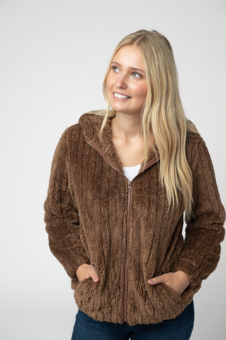 IN STOCK Cozy Sherpa Fullzip - Mocha