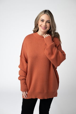 IN STOCK Aurora Cozy Sweater - Pumpkin Spice