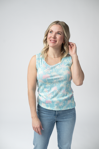 IN STOCK Ava Tank - Aqua Palm