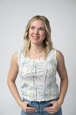 IN STOCK Ava Tank - Neon Palm