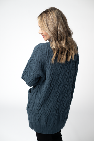 IN STOCK Brooks Button Sweater Cardigan - Navy
