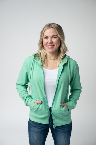 IN STOCK Fullzip Hoodie - Aquamarine