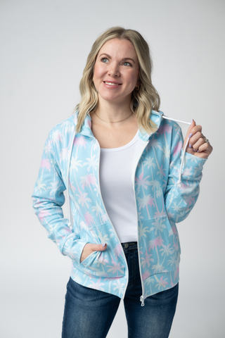 IN STOCK Fullzip Hoodie - Aqua Palm