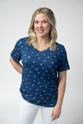 IN STOCK Sophie Top - Nautical Navy FINAL SALE